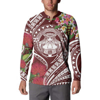 Aloha Hawaii Big Island Button Sweatshirt Ohia Lehua Wahine LT7 - Polynesian Pride