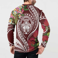 Aloha Hawaii Big Island Button Sweatshirt Ohia Lehua Wahine LT7 - Polynesian Pride