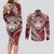 Aloha Hawaii Big Island Couples Matching Long Sleeve Bodycon Dress and Long Sleeve Button Shirt Ohia Lehua Wahine