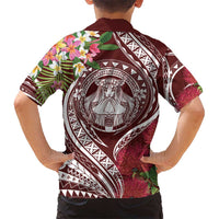 Aloha Hawaii Big Island Kid Hawaiian Shirt Ohia Lehua Wahine LT7 - Polynesian Pride