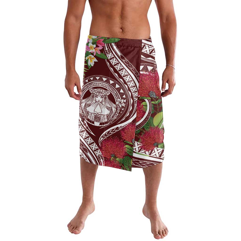 Aloha Hawaii Big Island Lavalava Ohia Lehua Wahine LT7 Red - Polynesian Pride