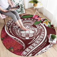 Aloha Hawaii Big Island Round Carpet Ohia Lehua Wahine LT7 - Polynesian Pride