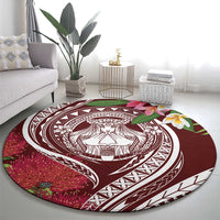 Aloha Hawaii Big Island Round Carpet Ohia Lehua Wahine LT7 - Polynesian Pride