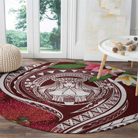 Aloha Hawaii Big Island Round Carpet Ohia Lehua Wahine LT7 - Polynesian Pride