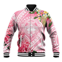 Aloha Hawaii Maui Baseball Jacket Goddess Lokelani Rose LT7 Unisex Pink - Polynesian Pride