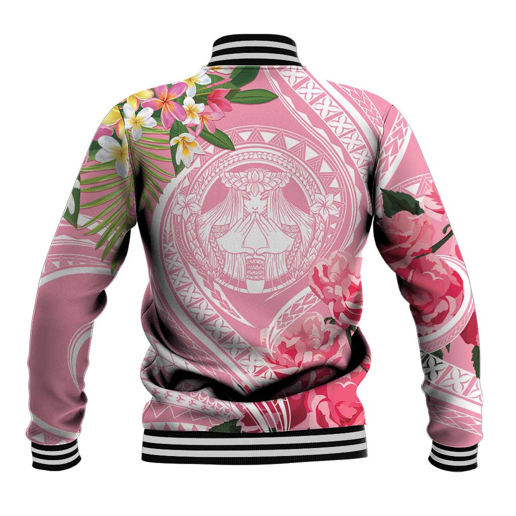 Aloha Hawaii Maui Baseball Jacket Goddess Lokelani Rose LT7 - Polynesian Pride