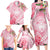 Aloha Hawaii Maui Family Matching Long Sleeve Bodycon Dress and Hawaiian Shirt Goddess Lokelani Rose