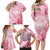 Aloha Hawaii Maui Family Matching Long Sleeve Bodycon Dress and Hawaiian Shirt Goddess Lokelani Rose