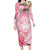 Aloha Hawaii Maui Family Matching Long Sleeve Bodycon Dress and Hawaiian Shirt Goddess Lokelani Rose