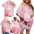 Aloha Hawaii Maui Family Matching Off Shoulder Short Dress and Hawaiian Shirt Goddess Lokelani Rose