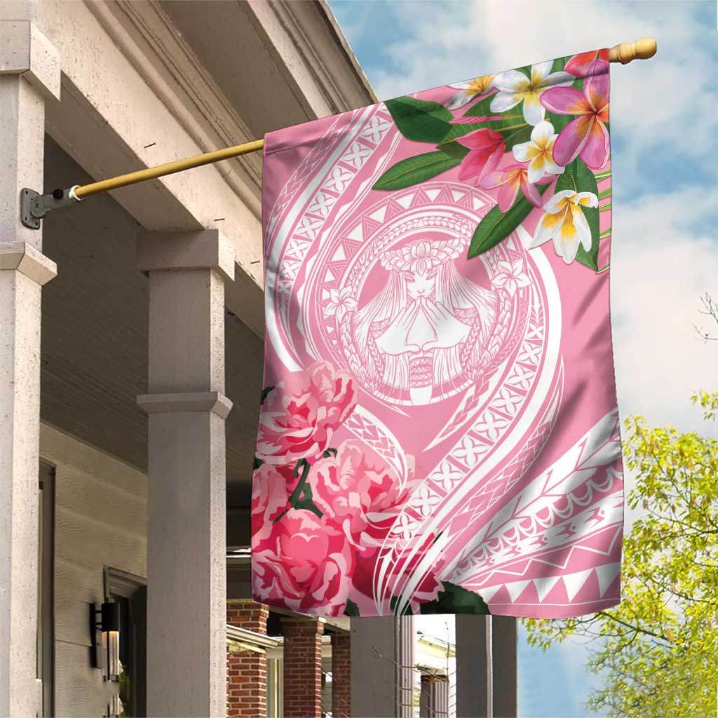 Aloha Hawaii Maui Garden Flag Goddess Lokelani Rose LT7 House Flag Pink - Polynesian Pride