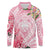 Aloha Hawaii Maui Long Sleeve Polo Shirt Goddess Lokelani Rose