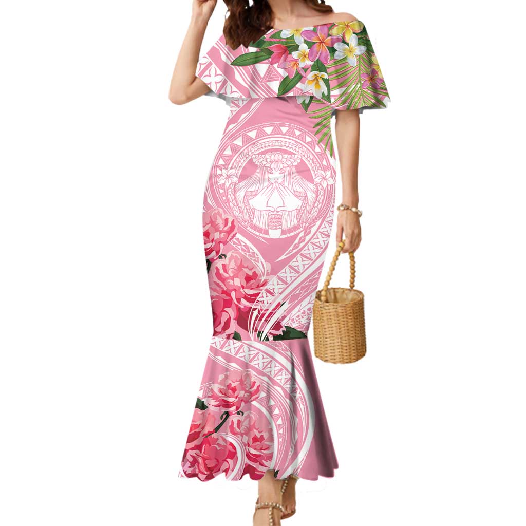 Aloha Hawaii Maui Mermaid Dress Goddess Lokelani Rose LT7 Women Pink - Polynesian Pride