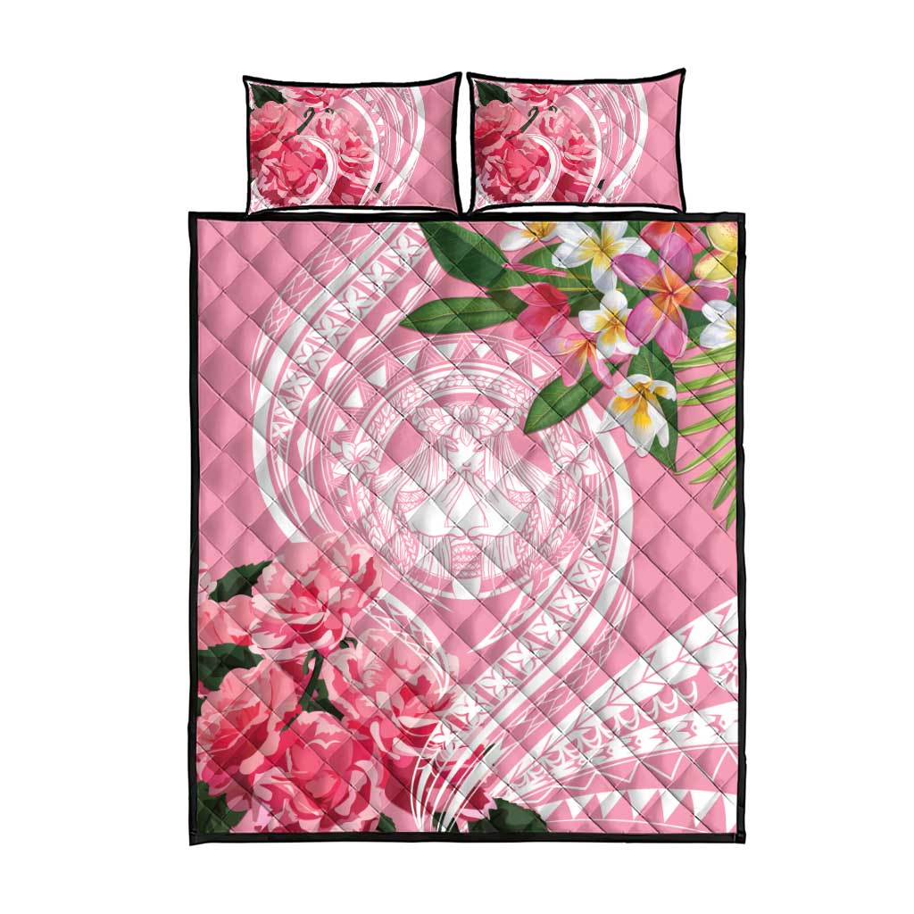 Aloha Hawaii Maui Quilt Bed Set Goddess Lokelani Rose LT7 - Polynesian Pride