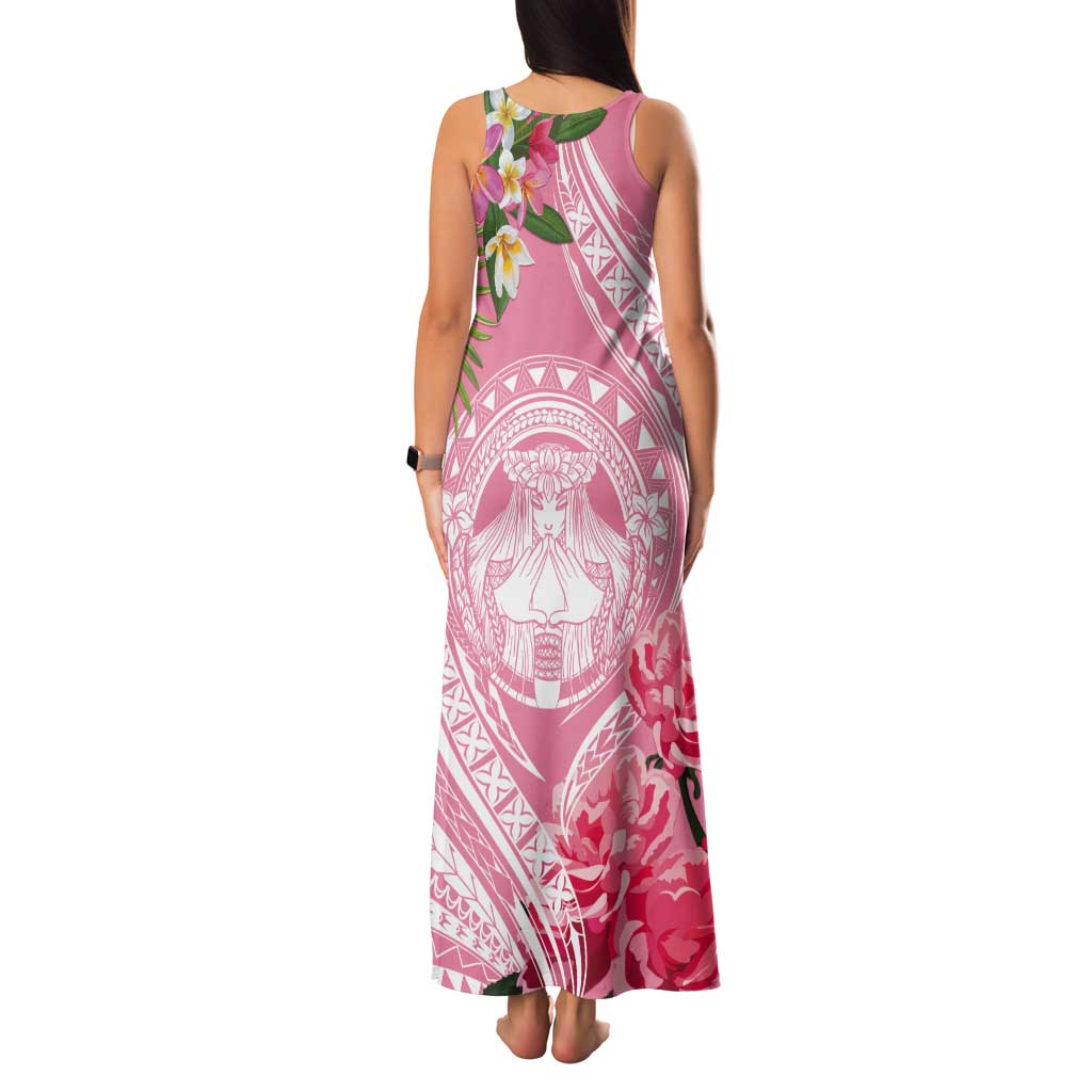 Aloha Hawaii Maui Tank Maxi Dress Goddess Lokelani Rose LT7 - Polynesian Pride