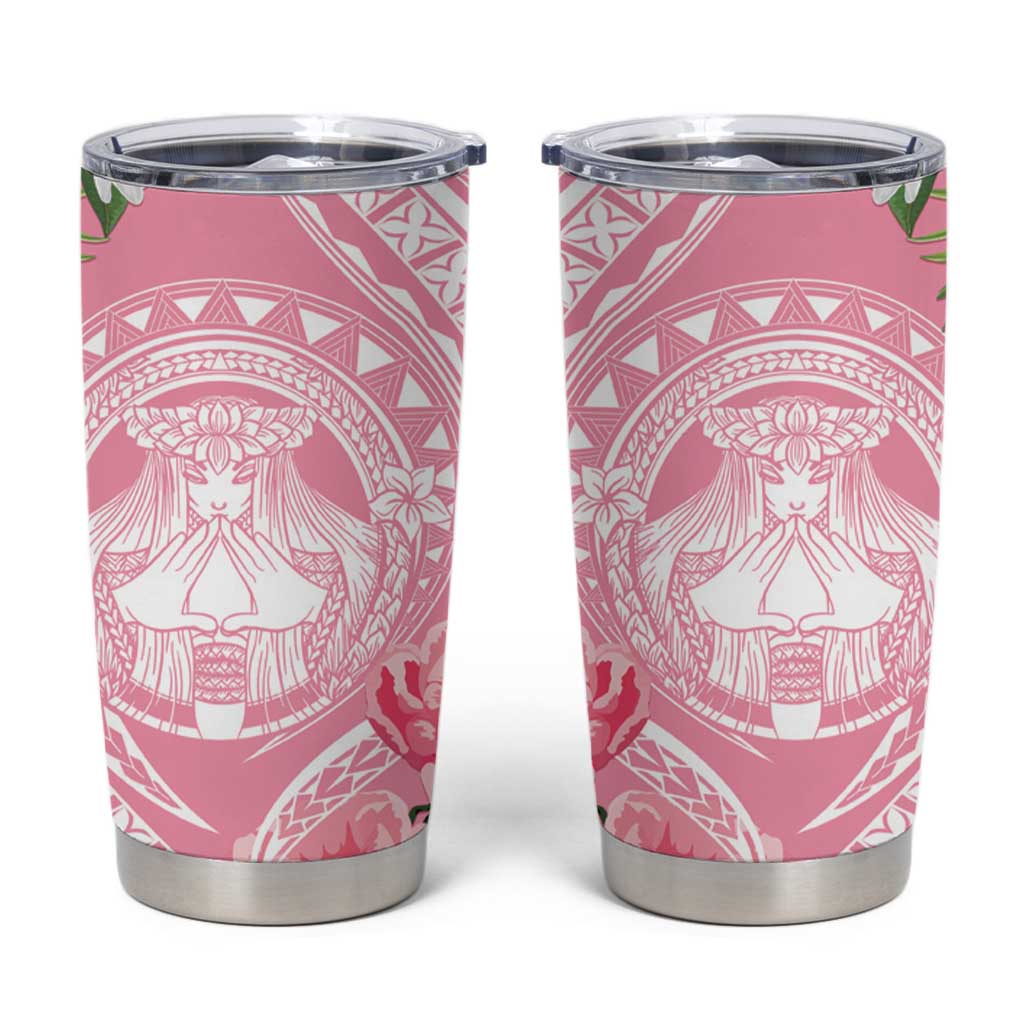 Aloha Hawaii Maui Tumbler Cup Goddess Lokelani Rose LT7 Pink - Polynesian Pride