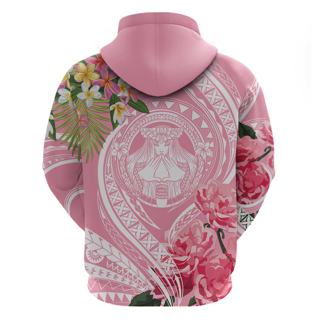 Aloha Hawaii Maui Zip Hoodie Goddess Lokelani Rose LT7 - Polynesian Pride