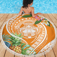 Aloha Hawaii Lanai Beach Blanket Frangipani Mix Pineapple LT7 - Polynesian Pride