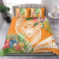 Aloha Hawaii Lanai Bedding Set Frangipani Mix Pineapple LT7 - Polynesian Pride