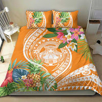 Aloha Hawaii Lanai Bedding Set Frangipani Mix Pineapple LT7 - Polynesian Pride