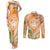 Aloha Hawaii Lanai Couples Matching Tank Maxi Dress and Long Sleeve Button Shirt Frangipani Mix Pineapple