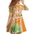 Aloha Hawaii Lanai Family Matching Long Sleeve Bodycon Dress and Hawaiian Shirt Frangipani Mix Pineapple