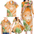 Aloha Hawaii Lanai Family Matching Long Sleeve Bodycon Dress and Hawaiian Shirt Frangipani Mix Pineapple