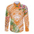 Aloha Hawaii Lanai Family Matching Long Sleeve Bodycon Dress and Hawaiian Shirt Frangipani Mix Pineapple