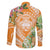 Aloha Hawaii Lanai Family Matching Long Sleeve Bodycon Dress and Hawaiian Shirt Frangipani Mix Pineapple