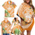 Aloha Hawaii Lanai Family Matching Off Shoulder Short Dress and Hawaiian Shirt Frangipani Mix Pineapple