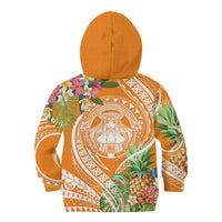 Aloha Hawaii Lanai Kid Hoodie Frangipani Mix Pineapple LT7 - Polynesian Pride