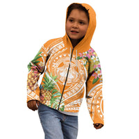Aloha Hawaii Lanai Kid Hoodie Frangipani Mix Pineapple LT7 - Polynesian Pride