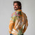 Aloha Hawaii Lanai Long Sleeve Polo Shirt Frangipani Mix Pineapple