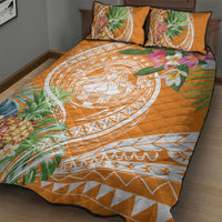 Aloha Hawaii Lanai Quilt Bed Set Frangipani Mix Pineapple LT7 - Polynesian Pride
