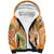 Aloha Hawaii Lanai Sherpa Hoodie Frangipani Mix Pineapple