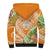 Aloha Hawaii Lanai Sherpa Hoodie Frangipani Mix Pineapple