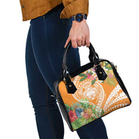 Aloha Hawaii Lanai Shoulder Handbag Frangipani Mix Pineapple LT7 - Polynesian Pride