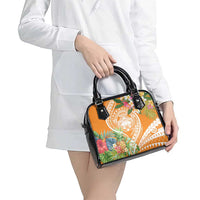 Aloha Hawaii Lanai Shoulder Handbag Frangipani Mix Pineapple LT7 - Polynesian Pride