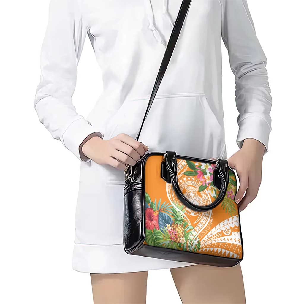 Aloha Hawaii Lanai Shoulder Handbag Frangipani Mix Pineapple LT7 - Polynesian Pride