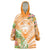 Aloha Hawaii Lanai Wearable Blanket Hoodie Frangipani Mix Pineapple