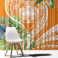 Aloha Hawaii Lanai Window Curtain Frangipani Mix Pineapple LT7 - Polynesian Pride