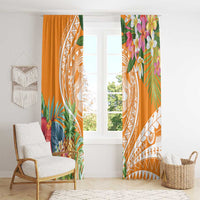 Aloha Hawaii Lanai Window Curtain Frangipani Mix Pineapple LT7 - Polynesian Pride