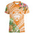 Aloha Hawaii Lanai Women V-Neck T-Shirt Frangipani Mix Pineapple