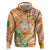 Aloha Hawaii Lanai Zip Hoodie Frangipani Mix Pineapple