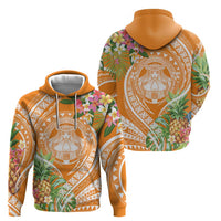 Aloha Hawaii Lanai Zip Hoodie Frangipani Mix Pineapple LT7 - Polynesian Pride