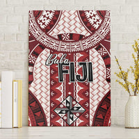 Bula Fiji Vintage Canvas Wall Art Scarlet Masi Motifs LT7 Without Frame Scarlet - Polynesian Pride