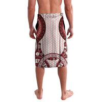 Bula Fiji Vintage Lavalava Scarlet Masi Motifs LT7 - Polynesian Pride