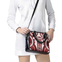 Bula Fiji Vintage Shoulder Handbag Scarlet Masi Motifs LT7 - Polynesian Pride