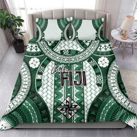 Bula Fiji Vintage Bedding Set Phthalo Green Masi Motifs LT7 - Polynesian Pride