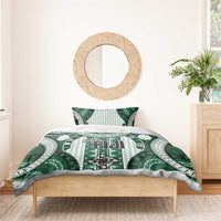 Bula Fiji Vintage Bedding Set Phthalo Green Masi Motifs LT7 - Polynesian Pride